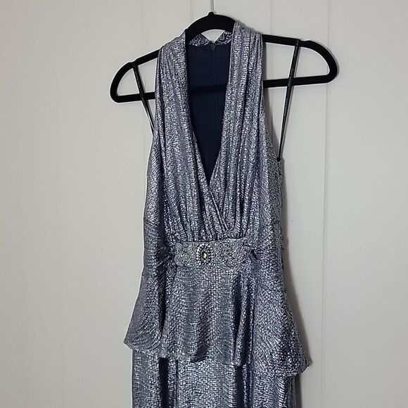 Metallic navy gown   - Picture 5 of 7